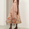 Elegant Floral Midi Dress
