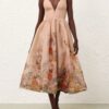 Elegant Floral Midi Dress
