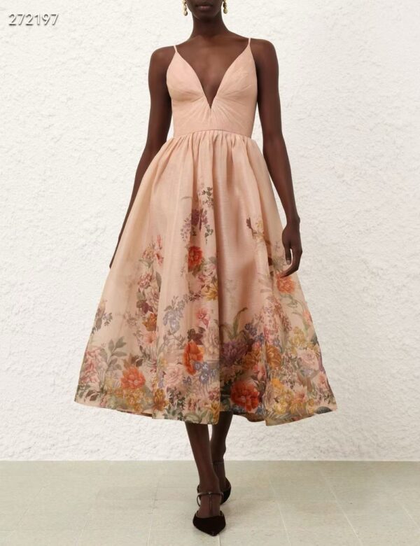 Elegant Floral Midi Dress