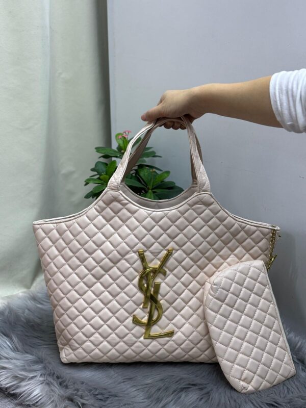 Yves Saint Laurent (YSL) Quilted Tote Bag - Image 2
