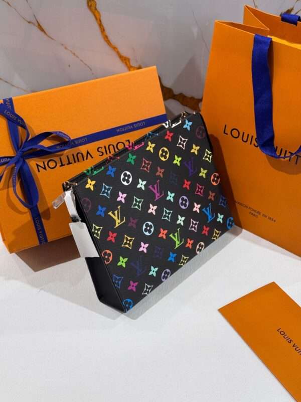 Louis Vuitton Multicolor Monogram Pouch – Limited Edition Designer Clutch Bag - Image 3