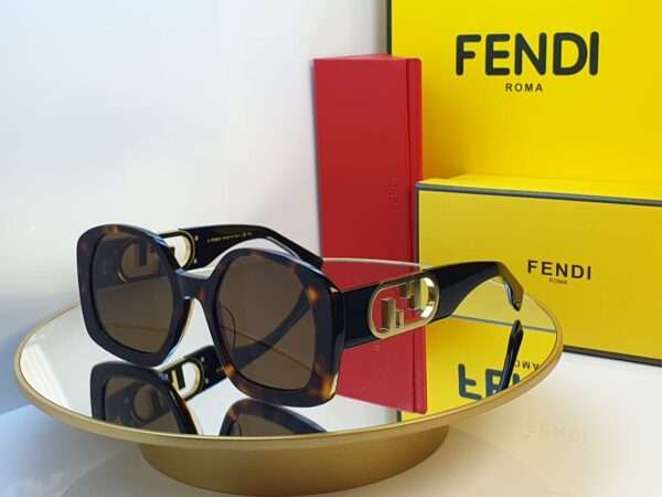 FENDI O'Lock Black Blue Fashion Sunglasses – Luxury Designer Eyewear - Image 5