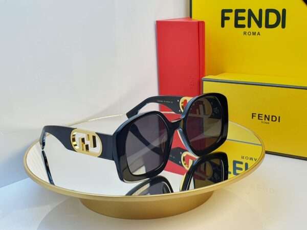 FENDI O'Lock Black Blue Fashion Sunglasses – Luxury Designer Eyewear - Image 6